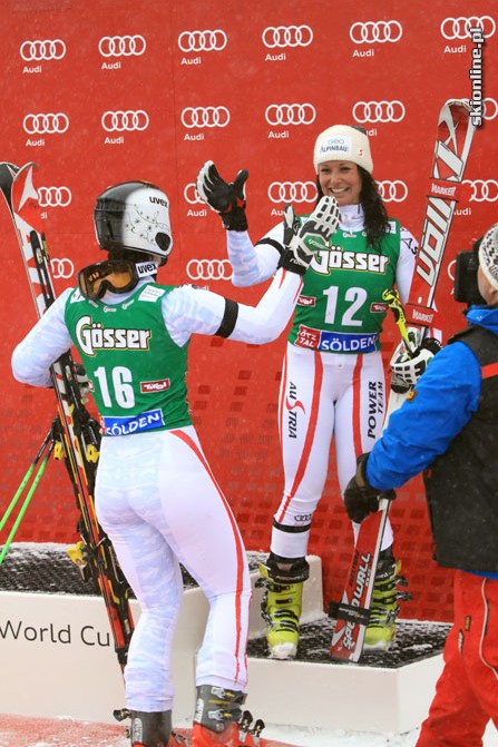 Galeria: Soelden - slalom gigant kobiet - dekoracja