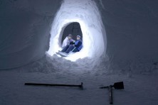 Śniezna wioska w Soelden