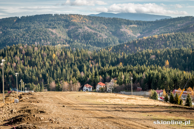Galeria: Pilsko, Korbielów budowa krzesła 8.11.2013
