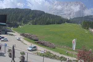 Kamera Val Gardena / Gröden  Piz Sella i Sassolungo  widok z hotelu Plan de Gralba