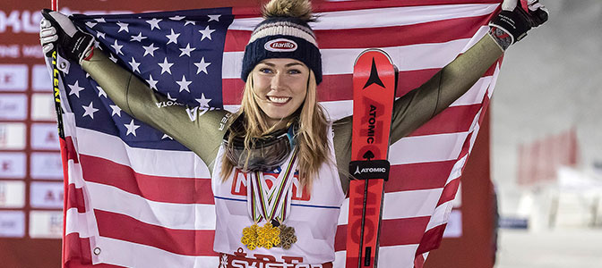 MIKAELA SHIFFRIN pierwsza zawodniczka z czterema tytułami zdobytymi pod rząd MIKAELA SHIFFRIN pierwsza zawodniczka z czterema tytułami zdobytymi pod rząd