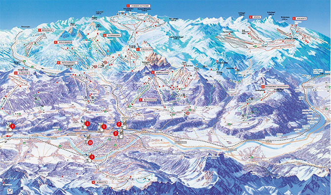 SKI plus CITY Pass - mapa SKI plus CITY Pass - mapa