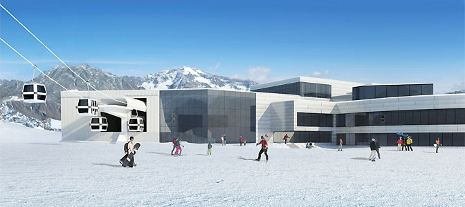 Nowa kolej linowa 3S Eisgrat na lodowiec Stubai