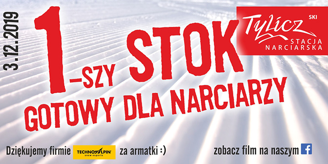 W sobotę 7 grudnia Stacja TYLICZ.ski rozpoczyna sezon zimowy W sobotę 7 grudnia Stacja TYLICZ.ski rozpoczyna sezon zimowy