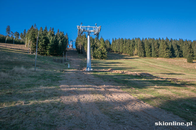 Zieleniec budowa kolei Skyway Express Zieleniec budowa kolei Skyway Express