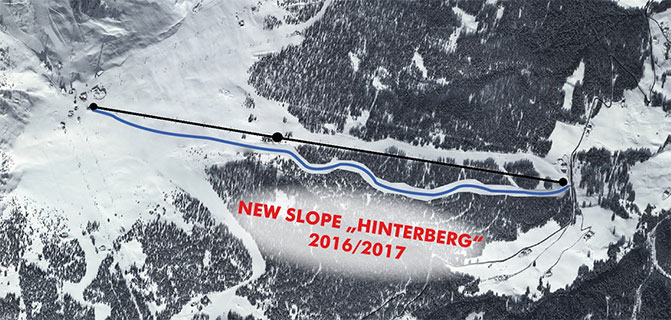 Nowa niebieska trasa Hinterberg Nowa niebieska trasa Hinterberg