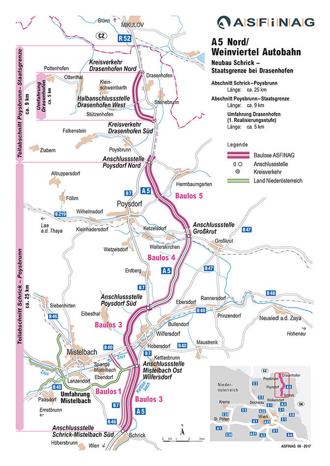 Nowy odcinek autostrady A5 - fot. ASFINAG Nowy odcinek autostrady A5 - fot. ASFINAG